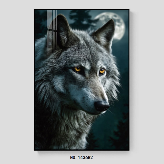 Animal Wolf Tiger Dog Pattern Decorative Oil Painting