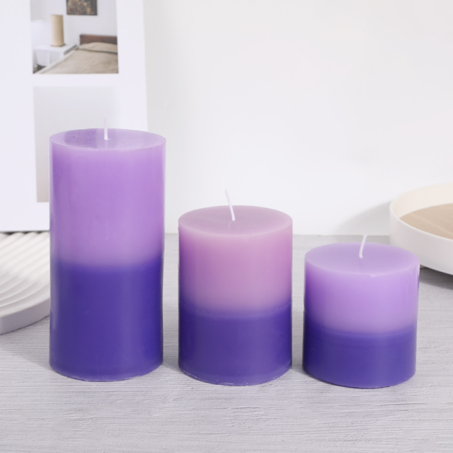 Creative colored cylindrical candle