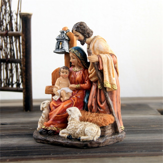 Western Christian Character Resin Craft Ornament