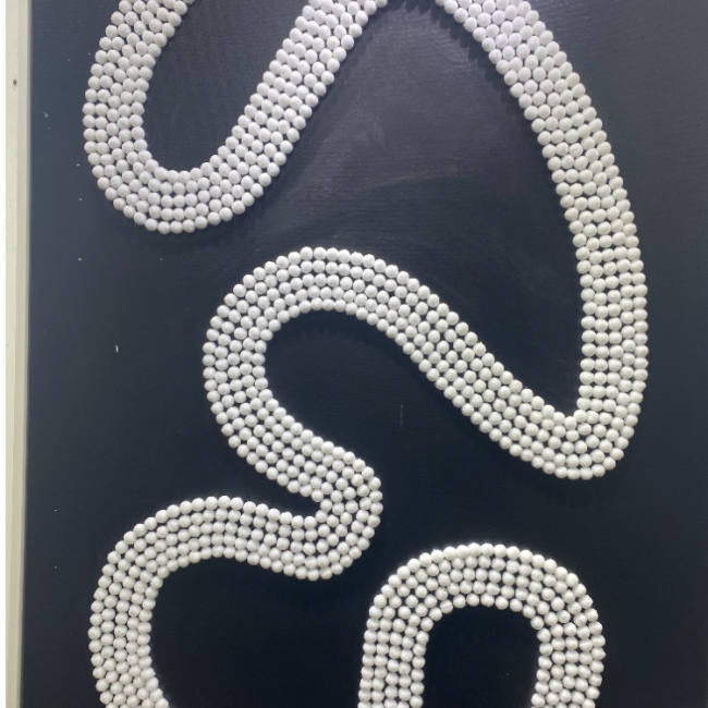 Abstract fur ball pattern wall hanging painting