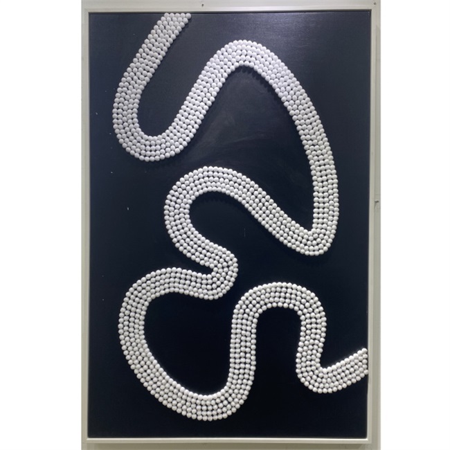 Abstract fur ball pattern wall hanging painting