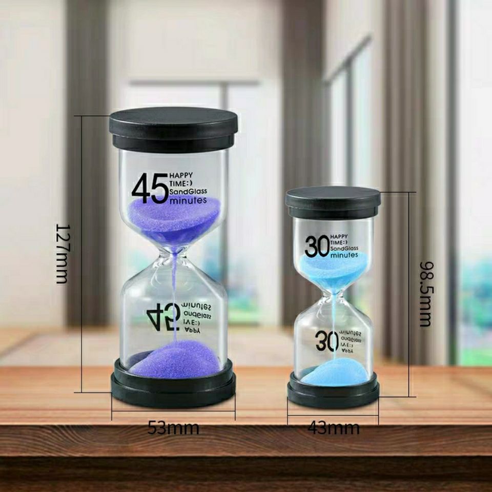 Double spherical hourglass timer