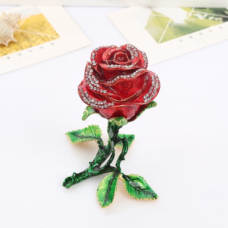 Rose alloy jewelry box