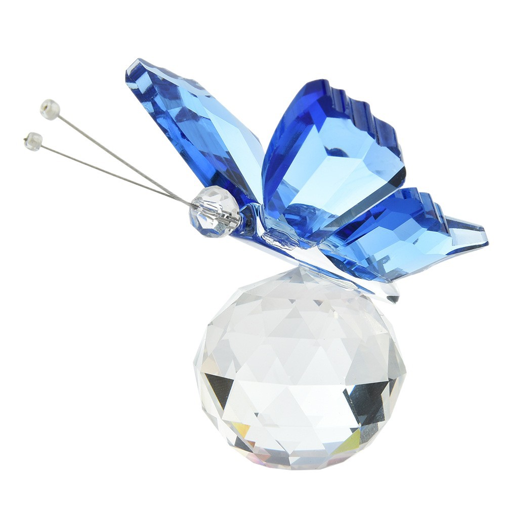 Three dimensional butterfly crystal handicraft ornament