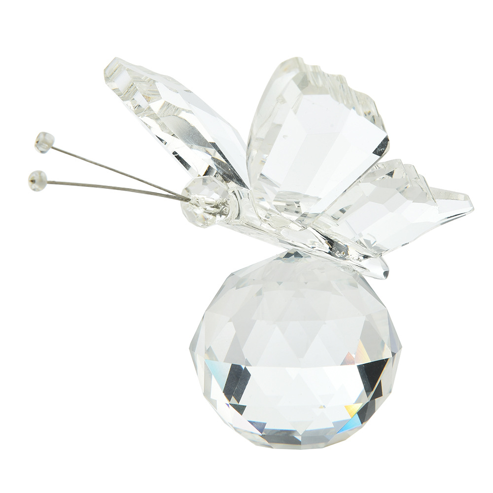 Three dimensional butterfly crystal handicraft ornament