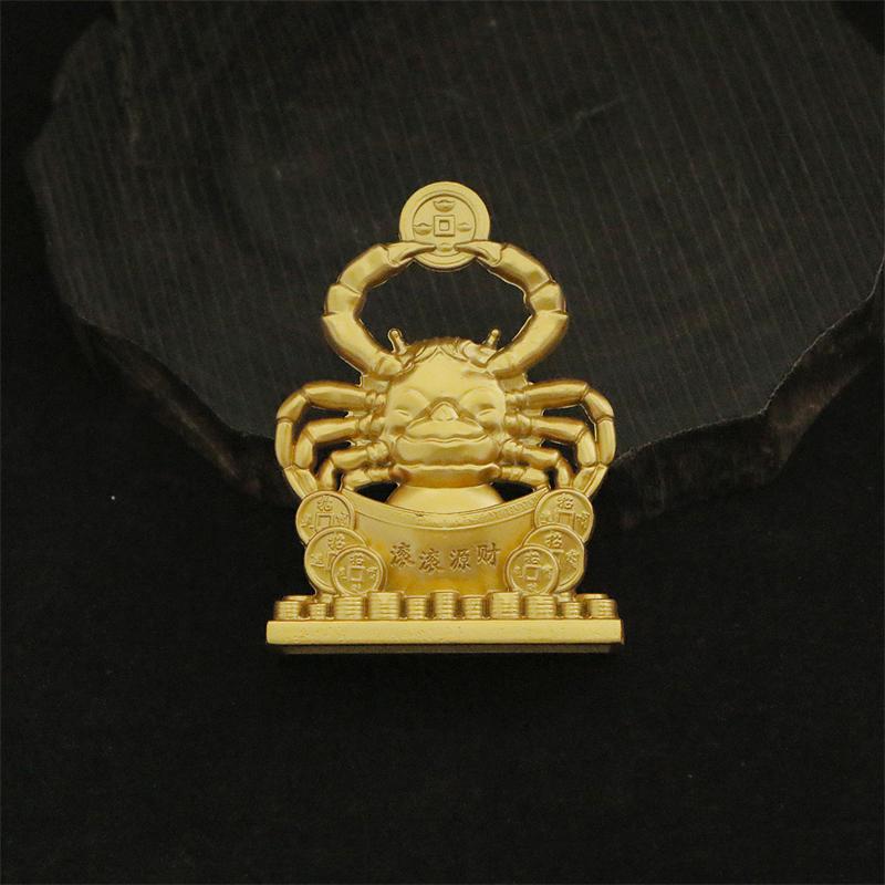 Brass material crab money clip shaped ornament