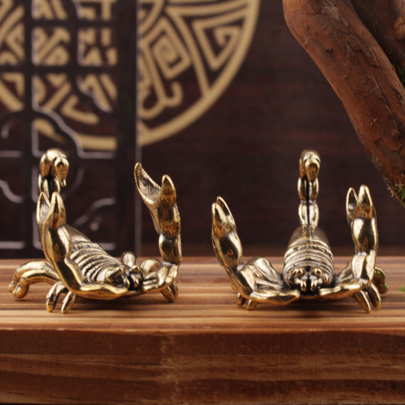Scorpion shaped ornament made of brass material