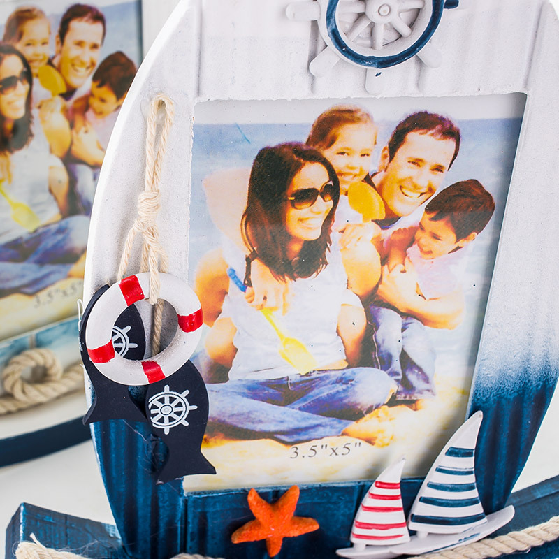Sailboat shaped photo frame